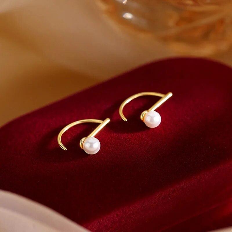 Подвески с жемчугом, серьги-гвоздики для женщин, золотые, серебряные серьги-гвоздики, ювелирные изделия, оптовая продажа, вечерние сувениры для девочек, свадебные подарки