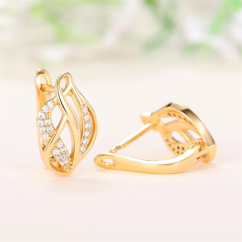Xiaomi Huitan Hot Leaf Hoop Earrings for Women Fashion Daily Wear Fancy Accessories Wedding Party Elegant Bride Earrings Modern Jewelry