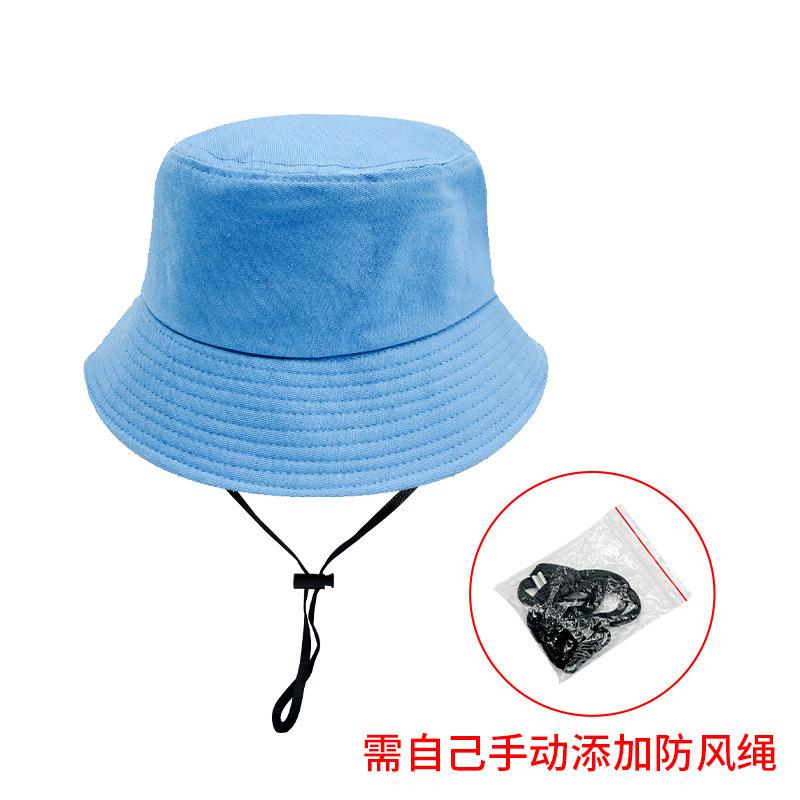 Cotton Fisherman's Hat: Outdoor Hiking Sun Hat, Solid Color Bucket Hat for Boys and Girls