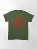 Pentangle Bright Red Wiccan Pentagram Classic T-Shirt