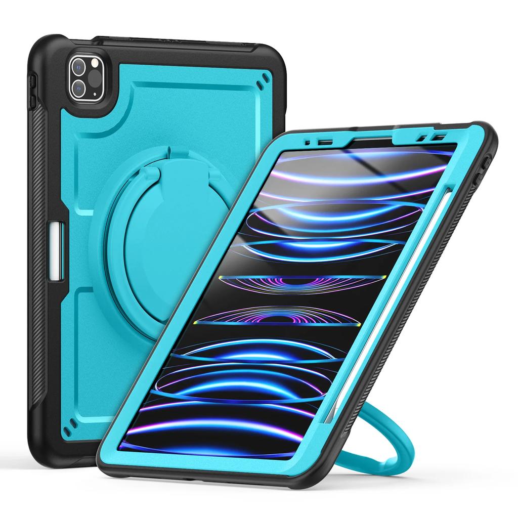 360 Rotation Handle Stand Tablet Case For iPad Pro 13 11 Air 3 4 5 6 7 8 9 10th 11th Generation Mini Shockproof Hard Cover