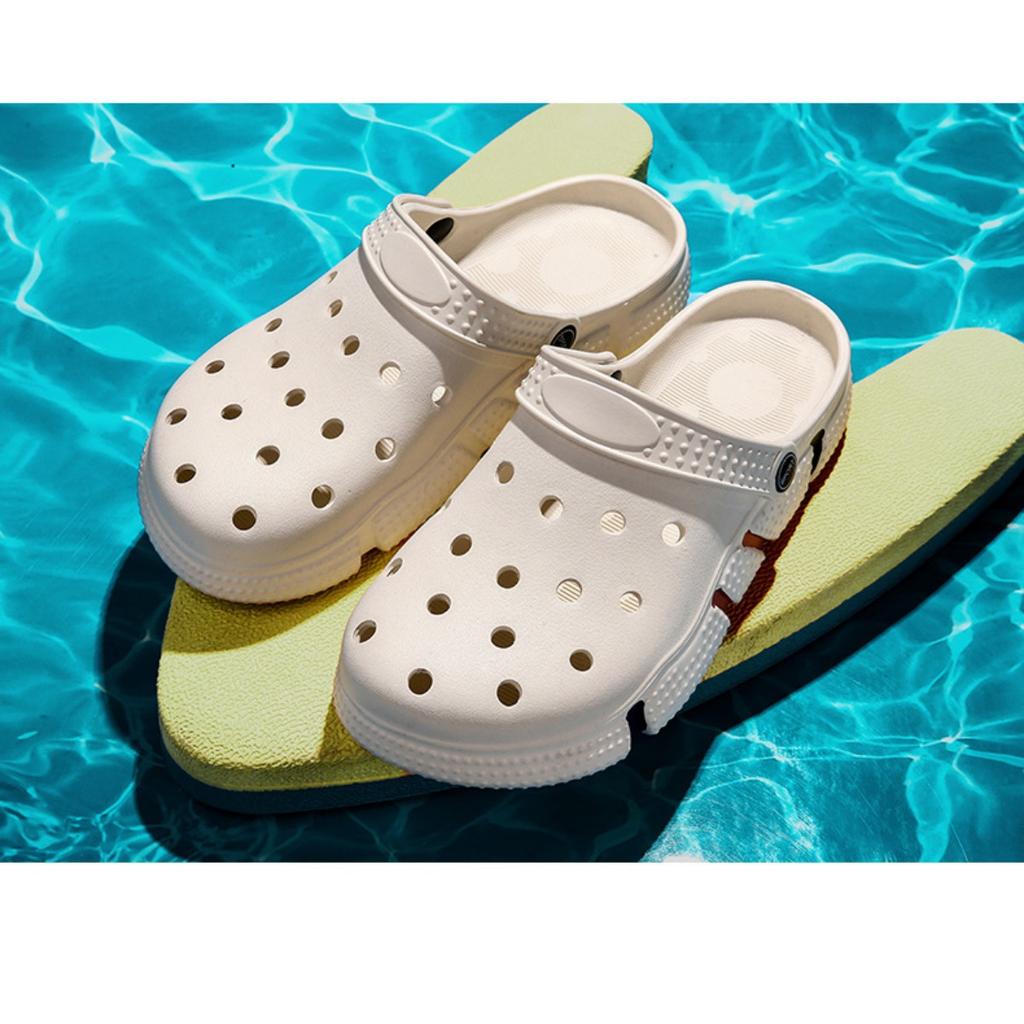 Летние мужские туфли Cave Shoes, тренд на нескользящие сандалии с мягкой подошвой и полым носком, мужские пляжные тапочки с толстой подошвой