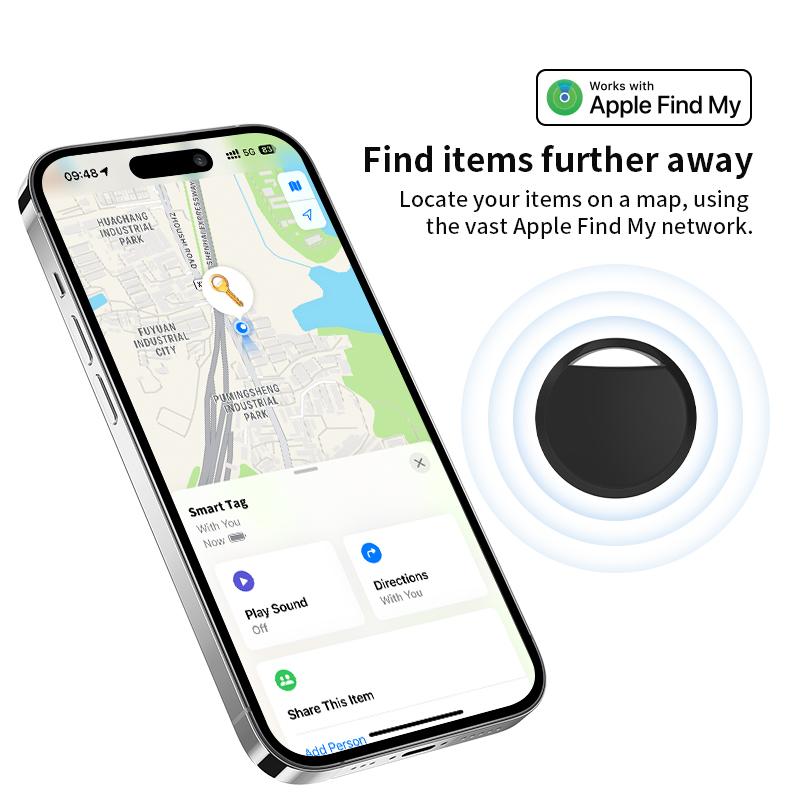 Smart Bluetooth GPS Tracker Work Compatible with Apple Find My APP Airtag Anti Lost Reminder Device MFI Rated Locator Key Finder