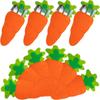 6pcs Carrot Shape Easter Cutlery Holder Bags Cute Silverware Organizer Bag  For Easter Party