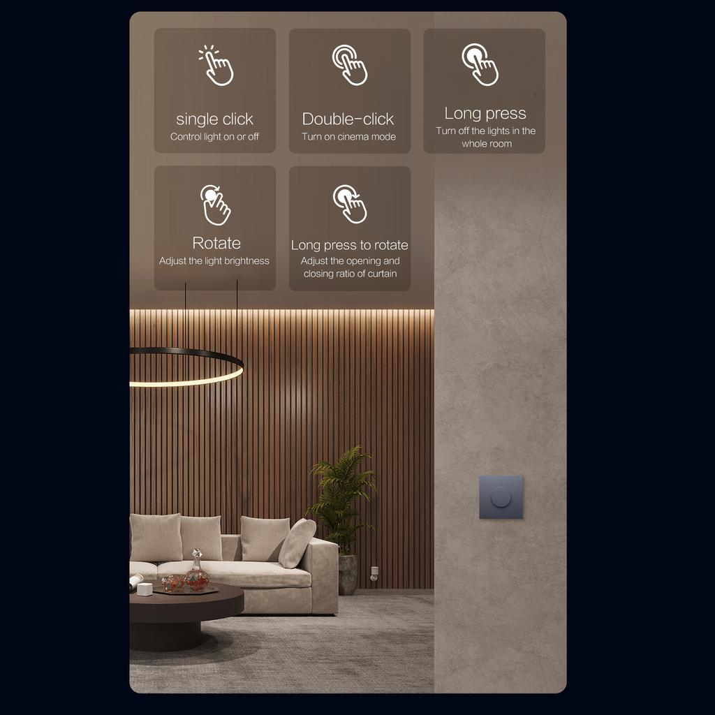 Умный диммер Aqara H1, беспроводной поворотный переключатель, Zigbee 3,0, пульт дистанционного управления для умного дома, лампочка