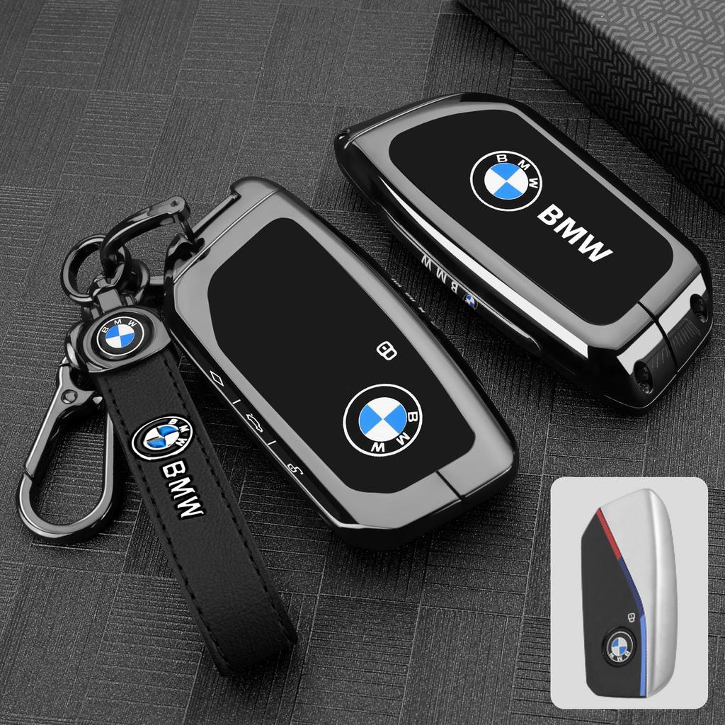 EUCQ6 Zinc Alloy Leather Car Remote Key Case for BMW F10 F11 F20 F25 F30 F31 F34 G20 G30 X3 X4 I3 M3 M4 1 3 5 Series Accessory