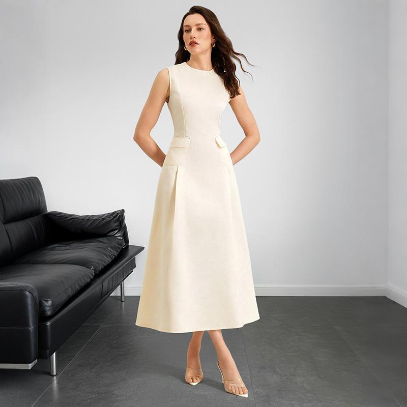Новое элегантное платье А-силуэта без рукавов для женщин на лето