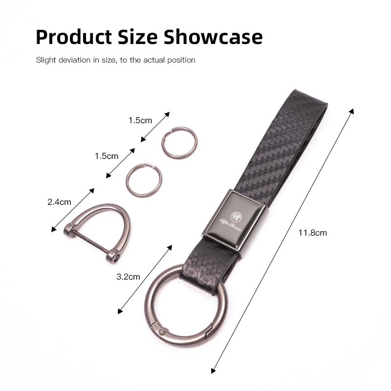 ULXMV1 3D Alfa Romeo Badge Car Keychain Auto Keyring Accessories For Alfa Romeo 147 159 156 GT Spider Giulietta Stelvio 166 Volante 8C