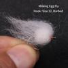 36pcs/Box Milking Egg Fly Mix Color Bugger Fly Combo Set Trout Fishing Flies Lures Glow Bug Size 12#