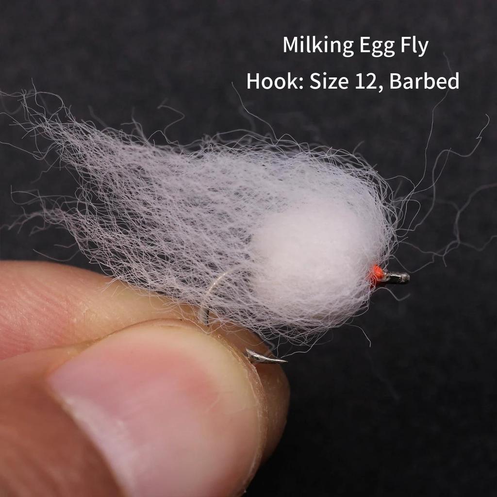 36pcs/Box Milking Egg Fly Mix Color Bugger Fly Combo Set Trout Fishing Flies Lures Glow Bug Size 12#