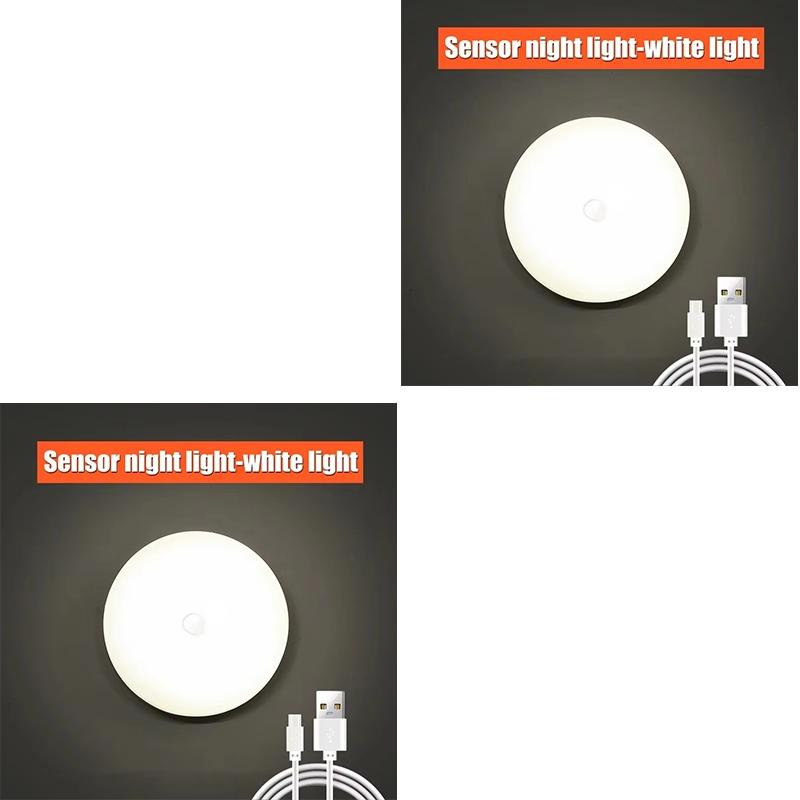 Motion Sensor Light USB Night Light With Switch Rechargeable Inductor Lights For Kitchen Stairs Hallway Closet Bedroom