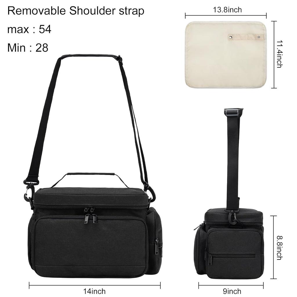 Breast Pump Bag Fit for Spectra S1 and S2, Pumping Bag with Waterproof Mat for Pump Accessories, Portable Pump Carrying Case for Work, Travel and