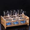 6 PCS/SET Thickened Cup Base Spirits Cup With Scales Vodka Cup Drink Cup Liquor Glass  Banquet