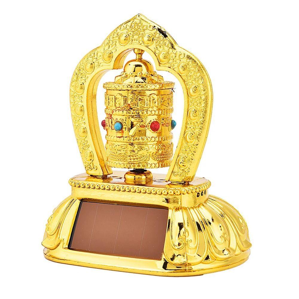 Автомобильный сувенир Солнечное тибетское молитвенное колесо Солнечная энергия Тибетское молитвенное колесо Автодекор