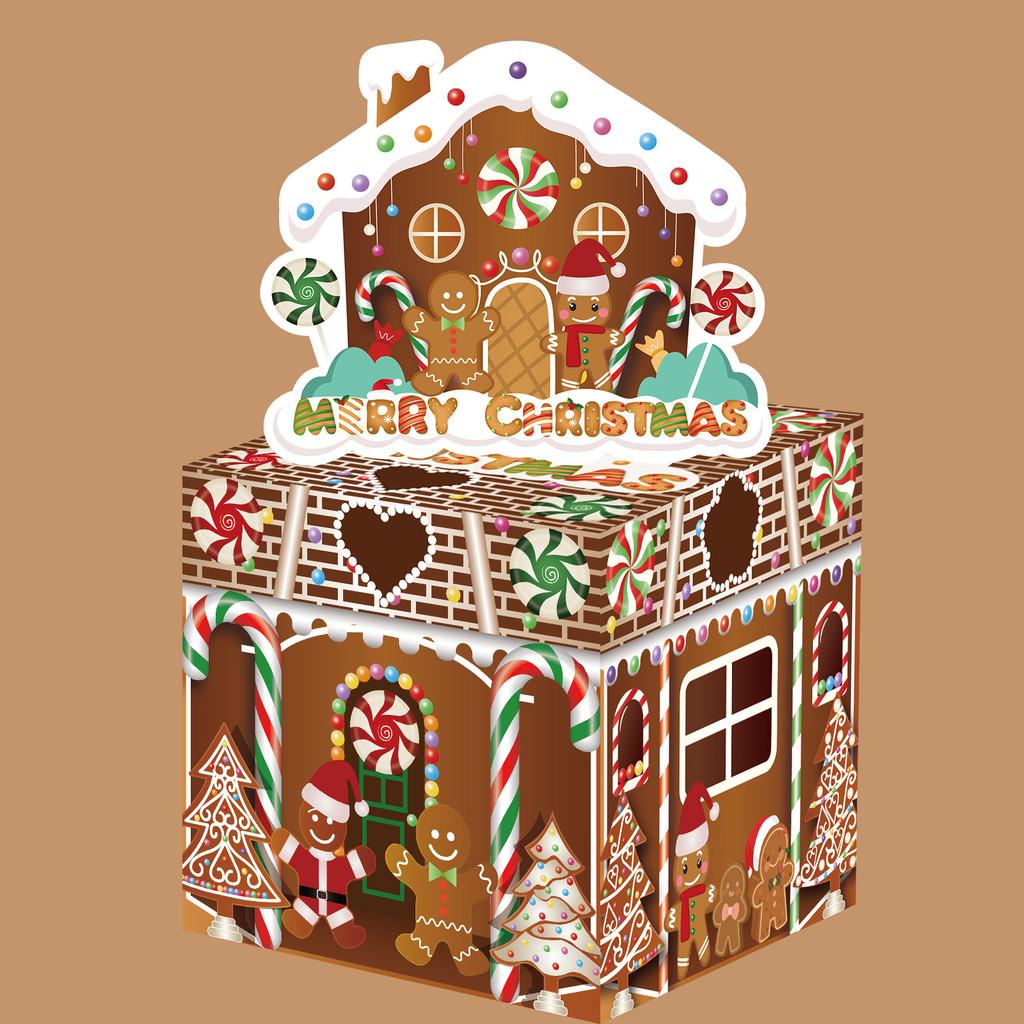 Gingerbread Man Christmas Gift Box With Paper Design For Holiday Parties And Gift Giving
