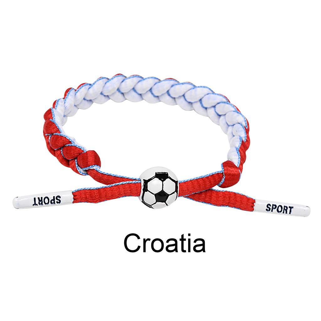 Football Team Fan Support Identification Woven Bracelet