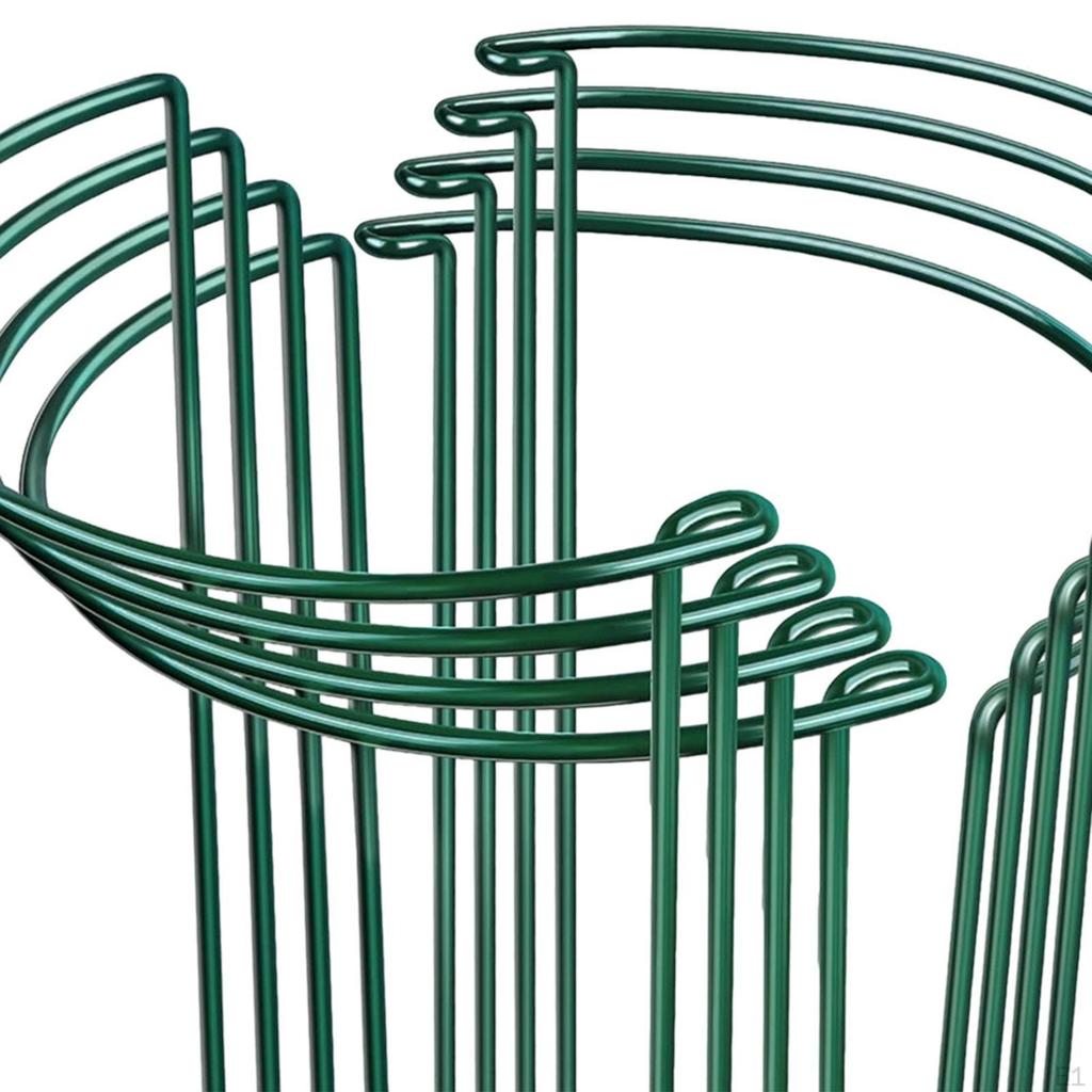8 шт. опорных колышков для растений, садовые, простые в использовании, зеленые, прочные, полукруглые, металлические для