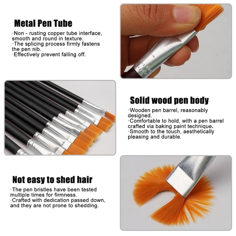 1 Set Watercolor Paint Brushes Set Nylon Hair Painting Brush Art Tool Drawing and Art Supplies For Creative Projects