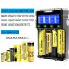 Liitokala Lii-K4 4-Slot Lithium Battery Charger Compatible with 18650 26650 21700 Models Rechargeable Battery Charger