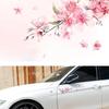 1PC Exterior Accessories Creative Scratch Waterproof Sakura Car Sticker Pink Float Stickers Marks Headlight Decal