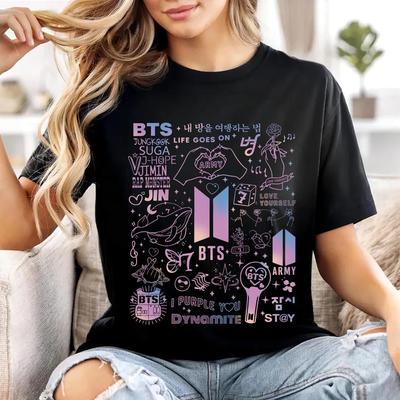 Футболка Bangtan Comeback 2026 - Kpop Подарок для Army Мужская Женская Винтажный Топ Хип-Хоп Уличная Одежда Свободная Футболка с Коротким Рукавом Повседневная Одежда