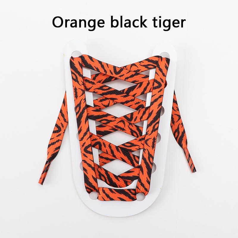 Leopard Print Flat Shoelaces Sneakers Colorful Shoelace Classic Animal Patten Shoe Laces Canvas Zebra Tiger Snake Shoestrings