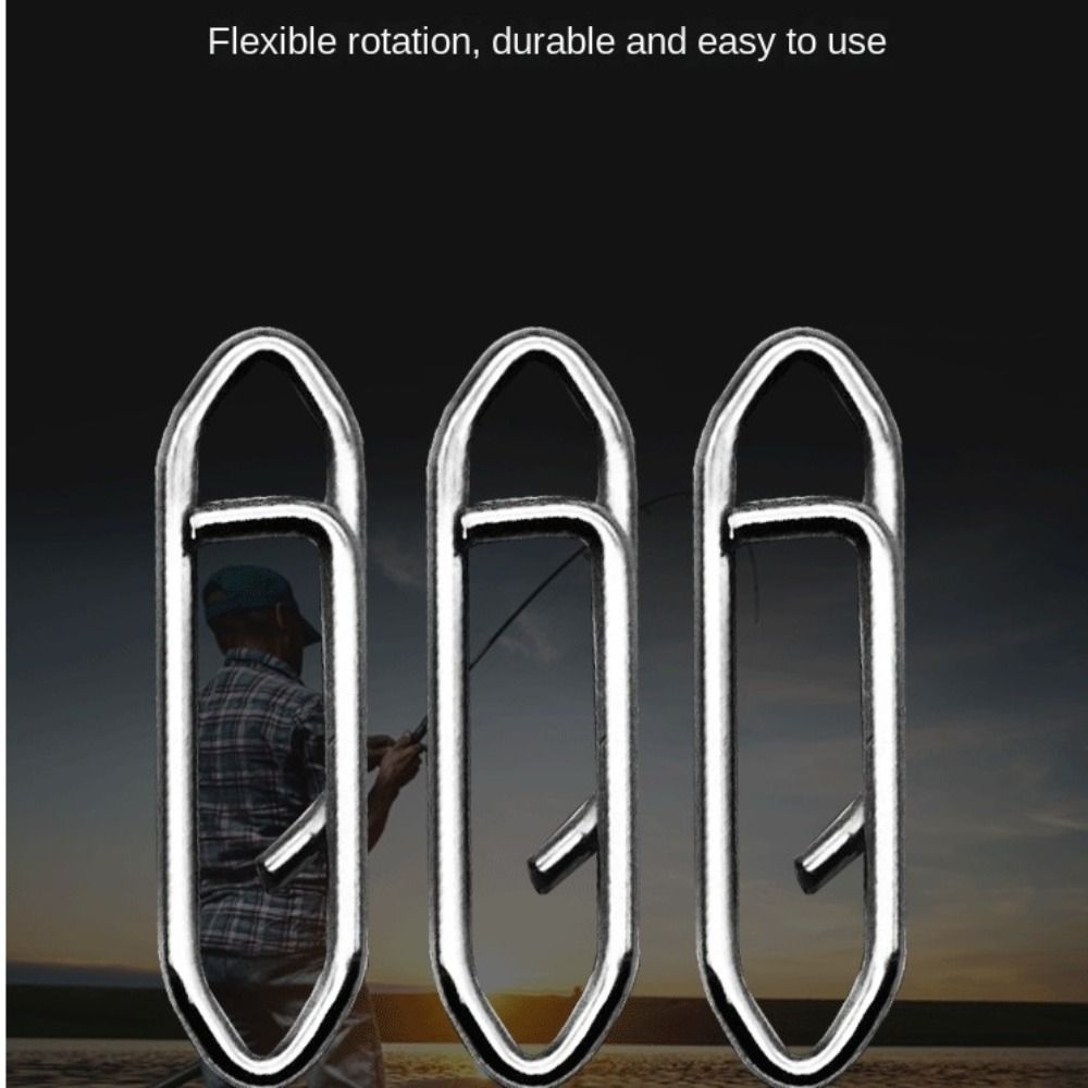 100 шт. рыболовная снасть из нержавеющей стали с подвесной защелкой, овальные разъемные кольца для ловли карпа