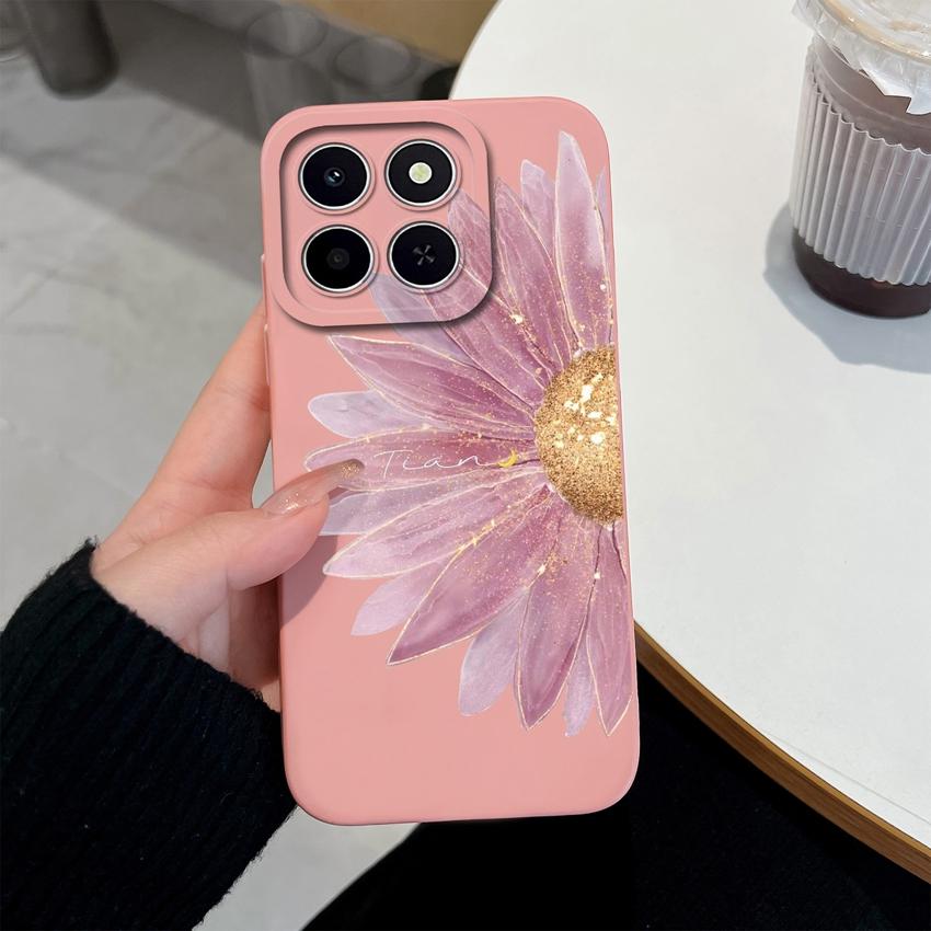 Для Huawei Honor X6C X7C 400 Pro Lite Чехол для телефона Милые розовые облачные узоры Жидкий силикон Недавно обновленные Противоударные Защитные чехлы Для Huawei Чехол