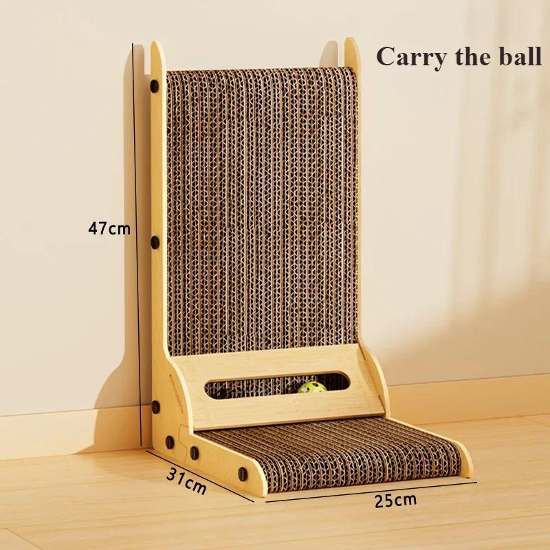 Cat Scratching Board Cat Toys Wooden Wear-resistant and Scratch-resistant Post Cat Furniture Training Grinding Claw Toys Sofa