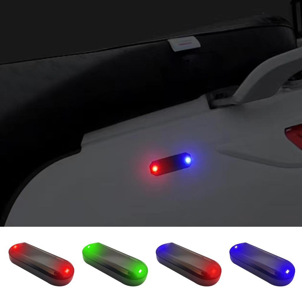 4pcs Solar Powered Dummy Car Alarm, Fake LED Flashing Car Alarm to Prevent Solar