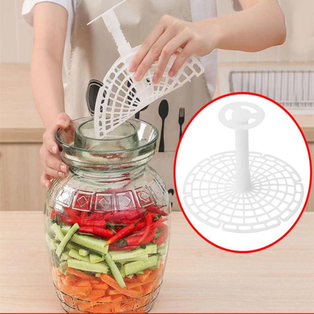 Plastic Pickle Jar Press Adjustable Kimchi Jar Pressure Device Korean Wide Mouth Jars
