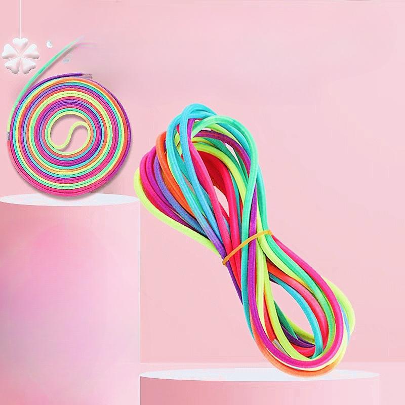 Retro Elastic Rubber Band Set for Skipping Rope and Children's Jump Rope Game, Durable High Elasticity Colorful Toy