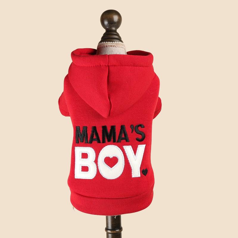 Pet Hoodie With Embroidered Heart Design Small Dogs Cats - Warm Winter Wear Unisex Casual Dog Sweater In XS To XL