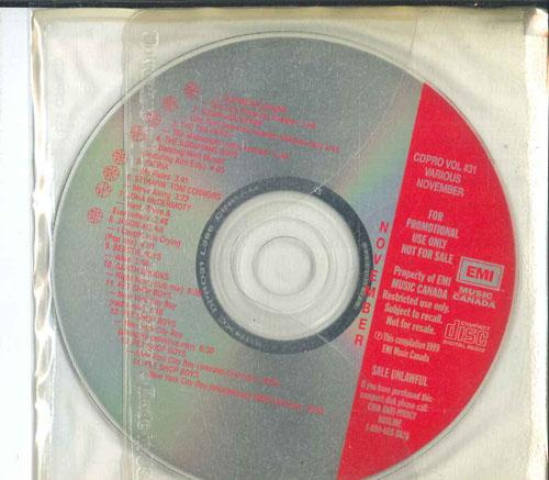 CD РАЗЛИЧНЫЕ Cdpro Том. 31 ноября 1999 CDPRO31 EMI MUSIC CANAD 1999 Канада Танцевальная Электроника Б/у