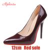 Fashion Aphixta 12cm Super High Thin Heels Pumps Women Shoes Pointed Toe Patent Leather Wedding Dress Office Femme Super Big Size 49 50