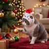 Small Dog Holiday Costume Christmas Snowman Pet Hat for Cats And to Medium Dogs, Soft Decorative Parties Plush Festive Accessory with Embroidered