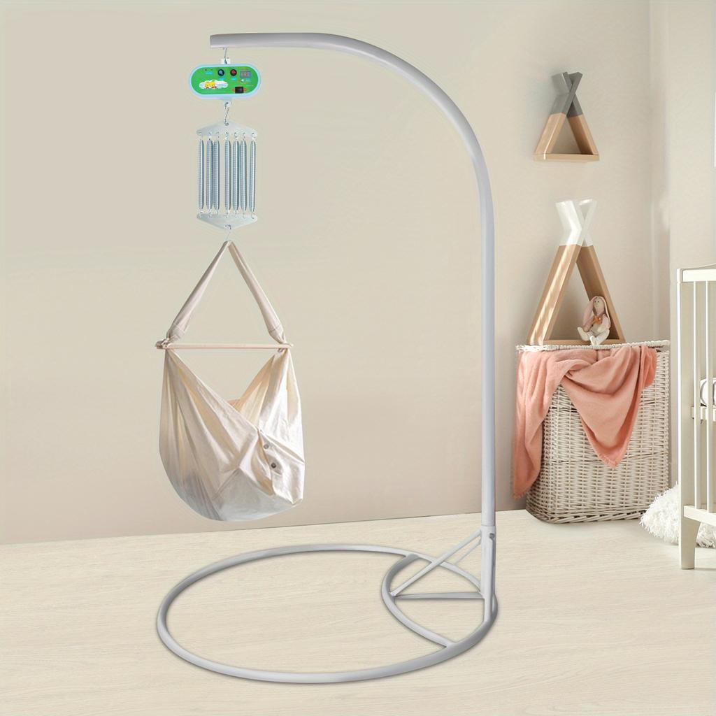 Baby Swing Controller – 10 Speed & Volume Settings with Timer – Hanging Design for Infants 0-12 Months – Silver/Green