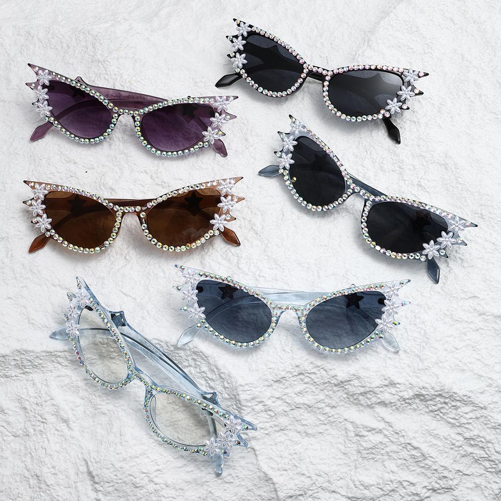 1pc WOMEN'S GLASSES New Cross-border Framed with Glasses Personality Holiday Atmosphere Photo Modeling Trend WOMEN'S GLASSES