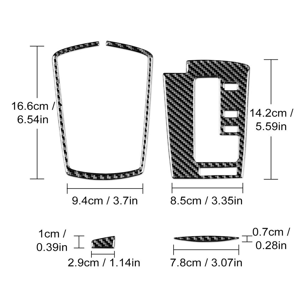 AIRSPEED Subaru Accessory Real Carbon Fiber Car Gear Shift Knob Panel Trim Cover Stylish Decal Subaru Interior Parts Interior Panel Legacy/Outback
