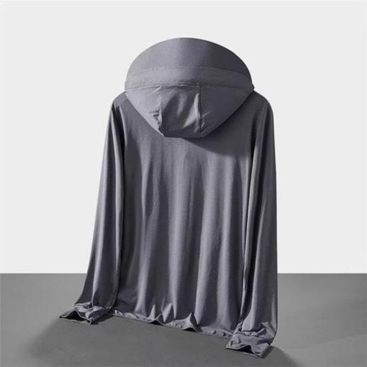 Куртка с капюшоном из ледяного шелка с защитой от УФ-излучения для мужчин и женщин, с длинным рукавом, для улицы, на молнии