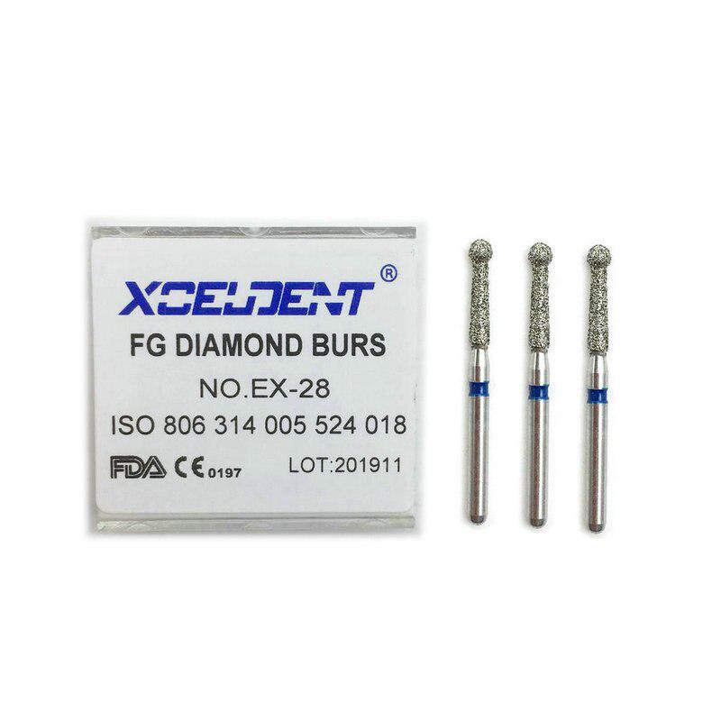 10pcsbox Dental High Fg Diamond Speed Burs16mm For Polishing Smoothing Dentistry Instrument Ex28