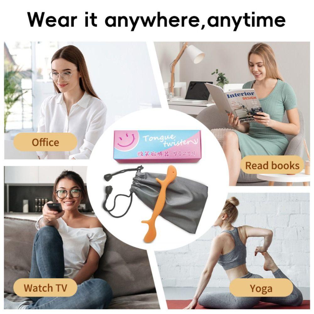 3 цвета Массажер для тренировки улыбки ртом Силиконовый тренажер для лица Тренажер для челюсти и губ