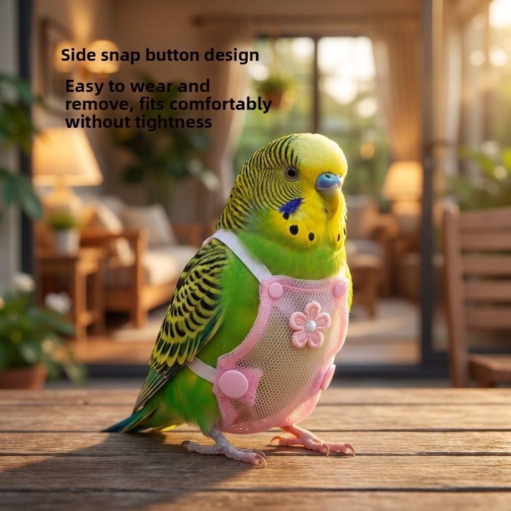 Adjustable Parrot Diaper Soft Breathable Parrot Flight Suit Pet Bird Nappy Suit Pet Accessories