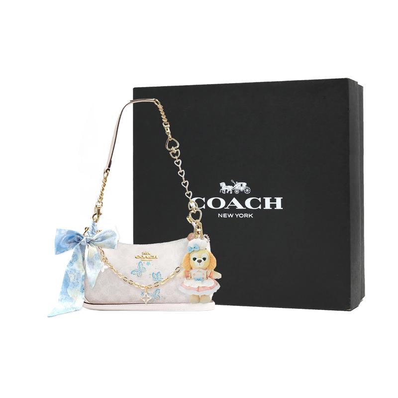 Coach Сумка на плечо [Индивидуальная сумка] Бренд Teri 25 микро-лейбл съемный ремешок бант шелковый шарф удлинительная цепочка с принтом Ду Цинхуань базовая модель