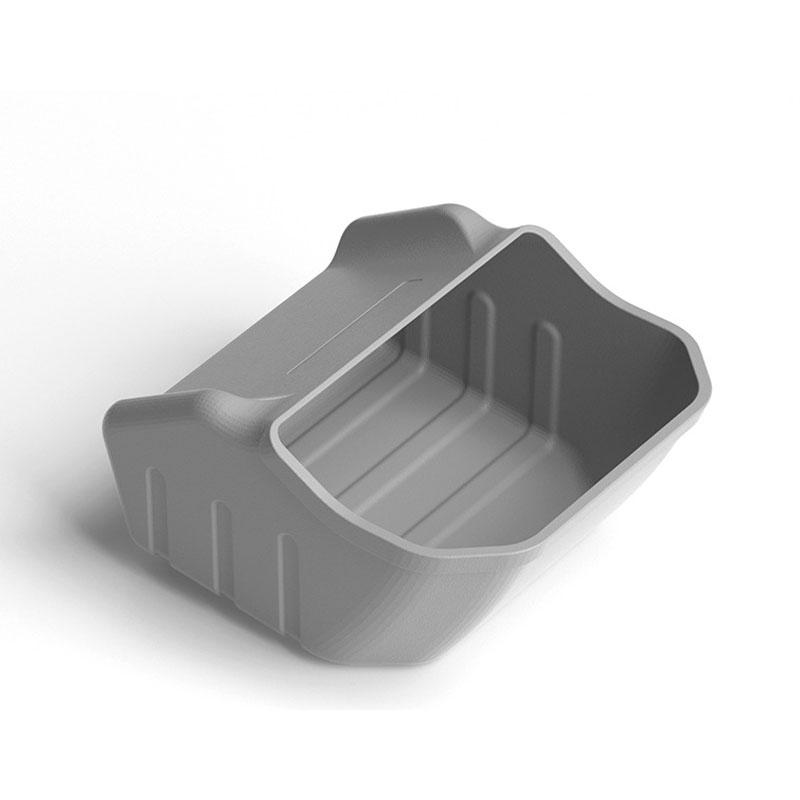 Rear Seat Storage Box for Tesla Model 3 Highland 2025 Silicone Rear Middle Floor Storage Box Organizer Trash Can Car Accessories