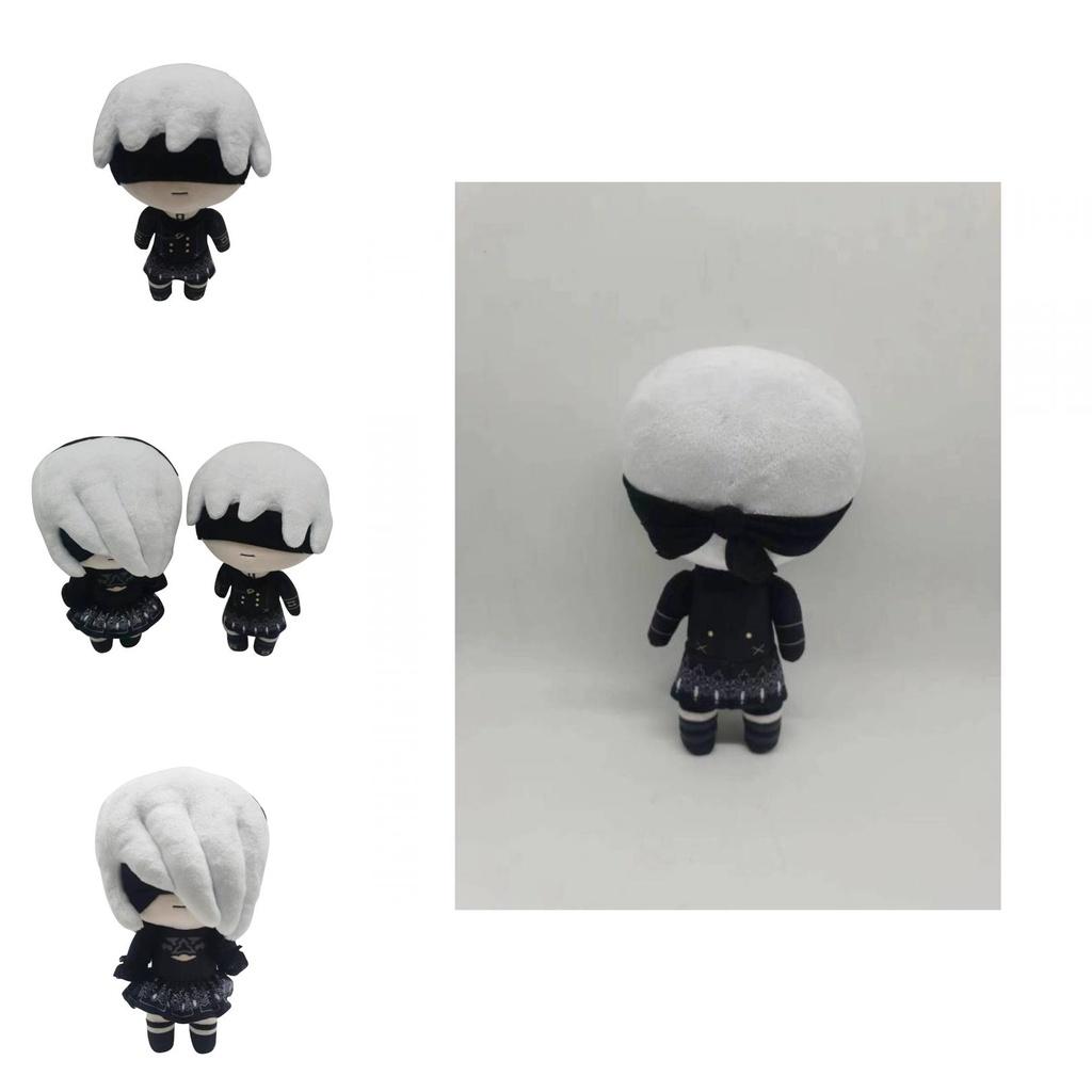 Nier Automata 2b Плюшевая кукла 23 см высотой Наполнитель из полипропиленового хлопка Мультяшный персонаж