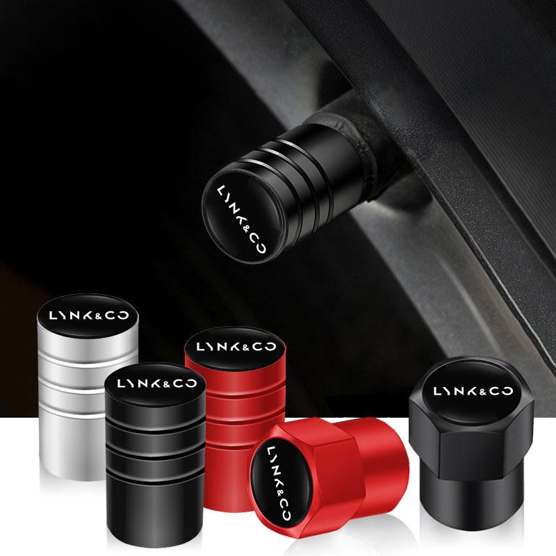 ATW1 4Pcs Aluminium Alloy Car Valve Cap Dust Cover Auto Accessories For LYNK&CO 01 08 02 03 Phev 03+ 05 06 09 07 PHEV 09 MHEV