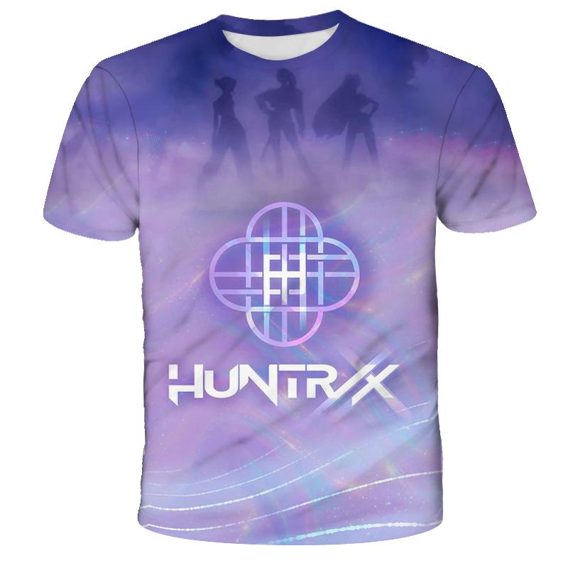 K-Pop Охотники на демонов Тигрицы Мальчики Футболка K-Pop Охотники на демонов Детская одежда Футболки Милые мультяшные принты Футболки Топы