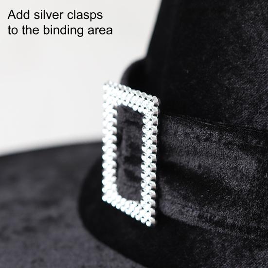 Женская шляпа ведьмы на Хэллоуин, складная, взрослая, черная, атласная, шляпа волшебника, костюм для Хэллоуин-вечеринки, для косплея, карнавалов, маскарадов