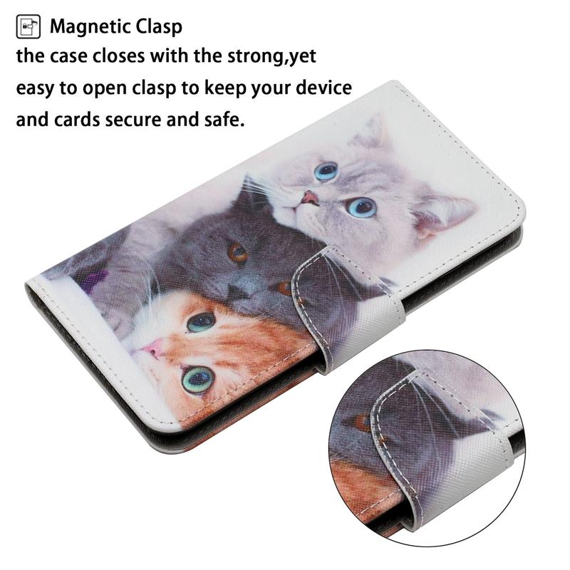 Cute Animals Printed Wallet Case for Redmi Note 11 11 Pro 10 9 8 7 Redmi 10C 10A 10 9 8A 7A Xiaomi Poco M4 Pro X4 Pro X3 M3 OPPO Vivo